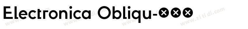 Electronica Obliqu字体转换